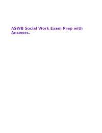 ASWB Social Work Exam Prep with Answers
