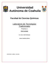 Elaboración de Mermelada de Fresa: Práctica de Laboratorio de Tecnologías Tradicionales