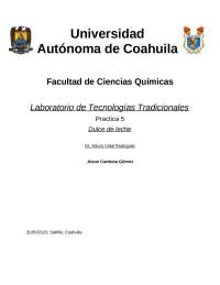 Elaboración de Dulce de Leche: Práctica de Laboratorio de Tecnologías Tradicionales