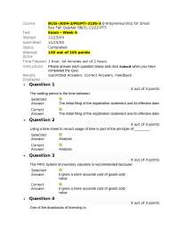 Entrepreneurship and Small Business Management Exam
