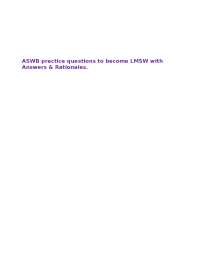 Social Work Practices and Interventions