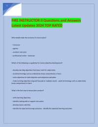 Evaluating Training and Instructor Performance