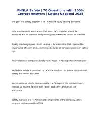 FNGLA Safety: Comprehensive Guide to Workplace Safety