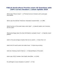 FNGLA Horticulture Practice Exam: Comprehensive Preparation for the Latest 2024 Update