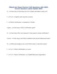 FNGLA Certification and Horticultural Industry Practices