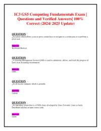 IC3 GS5 Computing Fundamentals Exam | Questions and Verified Answers