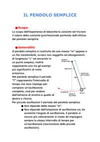 Relazione di fisica sul pendolo semplice