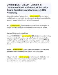 CISSP - Domain 4: Communication and Network Security Exam Questions And Answers