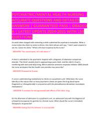 Psychiatric Nursing Interventions