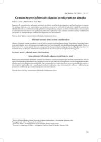 Consentimiento Informado: Algunas Consideraciones Actuales