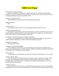 Professional Development Portfolio for Registered Dietitians