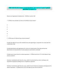 Marine Corps Mission and Organization Fundamentals