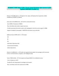 MARSOC FMF Study Guide | Exam Actual Questions and Answers Latest