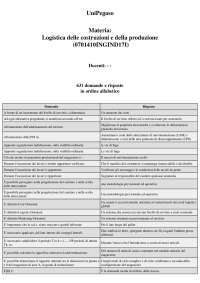 Logistica delle costruzioni e della produzione - 631 domande e risposte