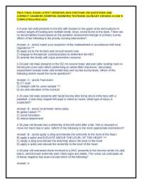 TNCC FINAL EXAM LATEST VERSIONS 2024 CONTAINS 250 QUESTIONS AND CORRECT ANSWERS (VERIFIED