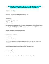 RITE AID PTU: Unit Exam 3 | EXAM ACTUAL QUESTIONS AND ANSWERS LATEST UPDATED 2024/2025 (GR