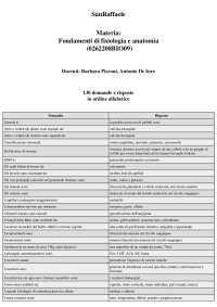 Fondamenti di fisiologia e anatomia - 130 domande e risposte