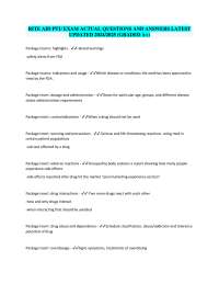 RITE AID PTU EXAM ACTUAL QUESTIONS AND ANSWERS LATEST UPDATED 2024/2025 (GRADED A+)