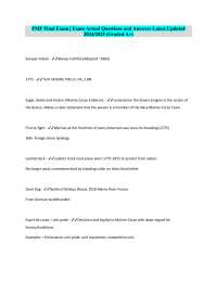 FMF Final Exam | Exam Actual Questions and Answers Latest Updated 2024/2025 (Graded A+)