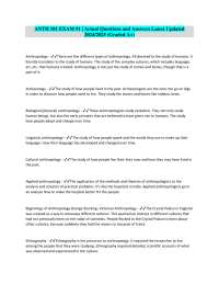 The Evolution of Anthropological Thought and Practices