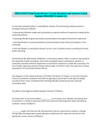 Criminal Justice System and Offender Supervision