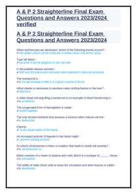 Anatomy and Physiology 2 Final Exam