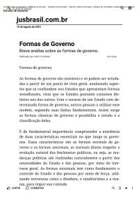 Formas de Governo: Uma Análise Comparativa - Prof. Maquina