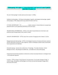 Anthropology 101: Exploring the Foundations of Human Understanding