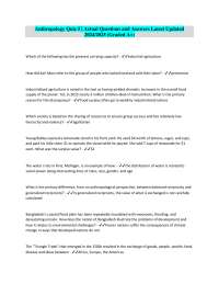 Anthropology Quiz 5 | Actual Questions and Answers Latest Updated 2024/2025
