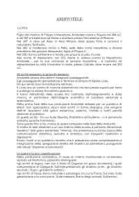 Riassunto completo Aristotele, dal libro "La ragione appassionata"