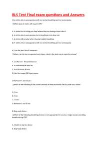 BLS Test - Final Exam Questions and Answers