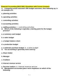 Fundamentals of Accounting and Financial Reporting