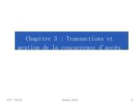 Chapitre 3 : Transactions et gestion de la concurrence d'accès