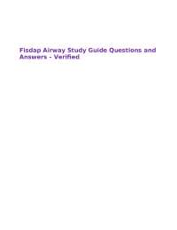 Fisdap Airway Study Guide Questions and Answers – Verified.