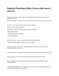 National Nutrition Policy and Monitoring in the United States