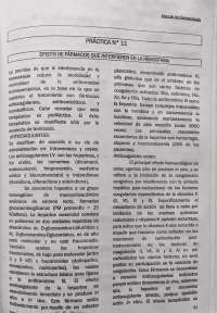 Efecto de fármacos que interfieren en la hemostasia