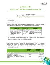 Ejercicios de Contabilidad Administrativa: Análisis de Costos Fijos y Variables