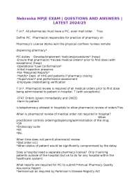 Pharmacy Regulations and Requirements