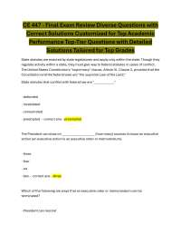 CE 447 - Final Exam Review