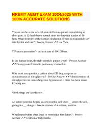 NREMT AEMT Exam 2024/2025 with 100% Accurate Solutions