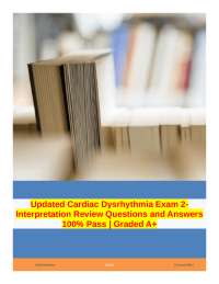 Cardiac Dysrhythmia Exam Interpretation Review