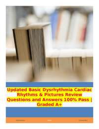 Updated Basic Dysrhythmia Cardiac Rhythms & Pictures Review