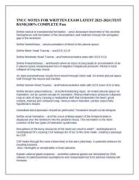 TNCC Notes for Written Exam 2023-2024