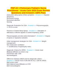 PNP-AC | Pulmonary Pediatric Nurse Practitioner - Acute Care 2024 Exam Review