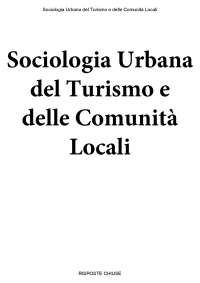 Sociologia Urbana del Turismo e delle Comunità Locali - Paniere compilato eCampus