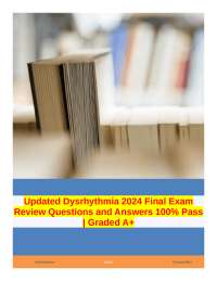 Updated Dysrhythmia 2024 Final Exam Review Questions and Answers