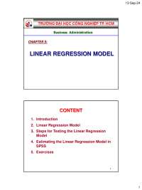 Linear Regression Model: A Comprehensive Guide with SPSS Application - Prof. Cong
