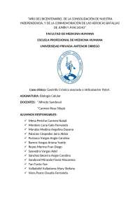 Caso Clínico: Gastritis Crónica Asociada a Helicobacter Pylori