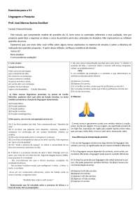 lista de exercícios de para V1 (linguagem e pesquisa)