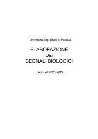 Elaborazione di segnali biologici - appunti